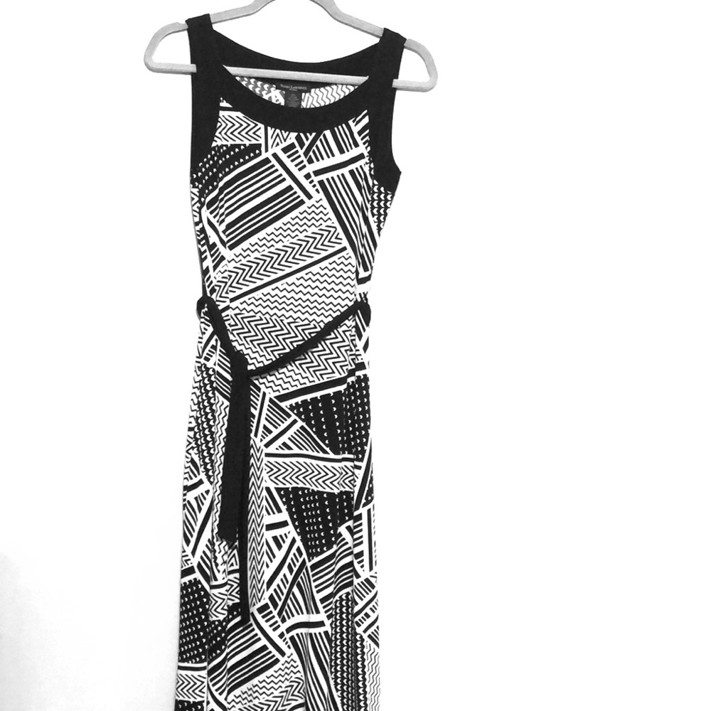 Black and white maxi dress